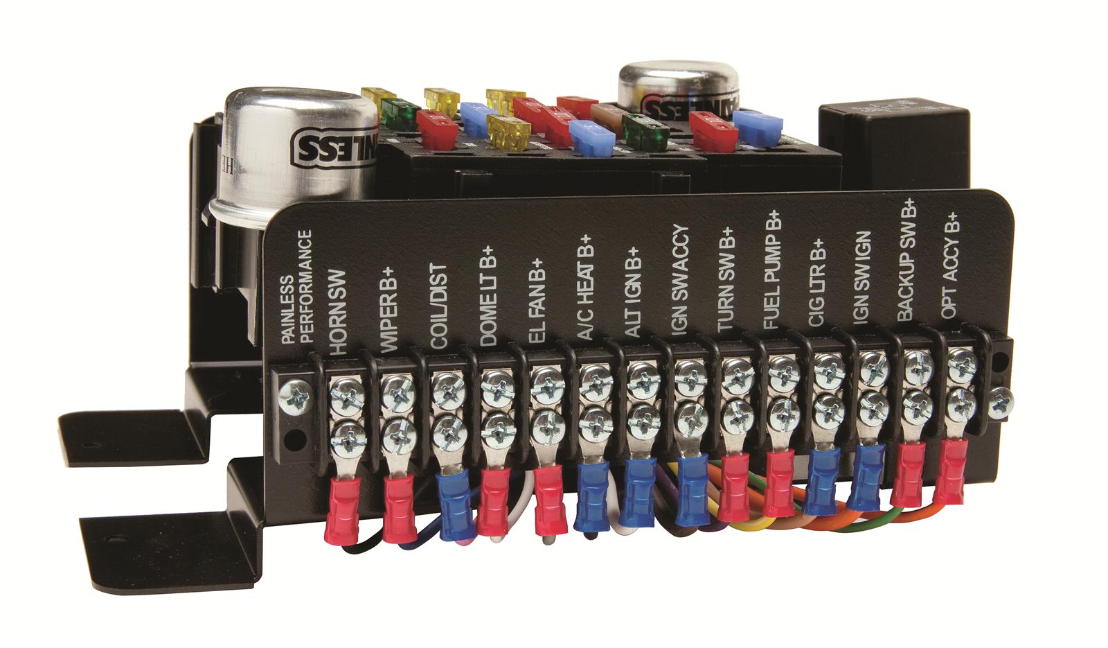 Painless Performance 20-Circuit Pre-Wired Universal Style Fuse Blocks 30003
