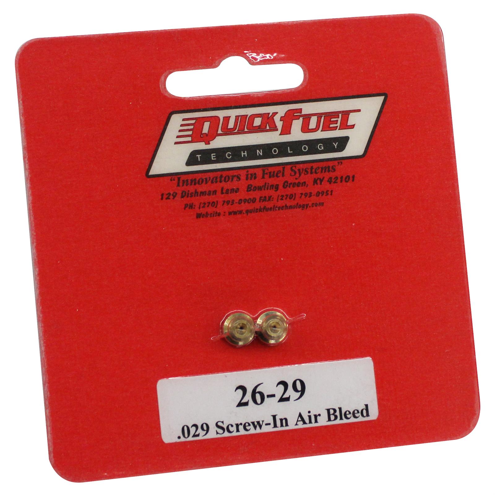 Quick Fuel Air Bleeds 26-29QFT