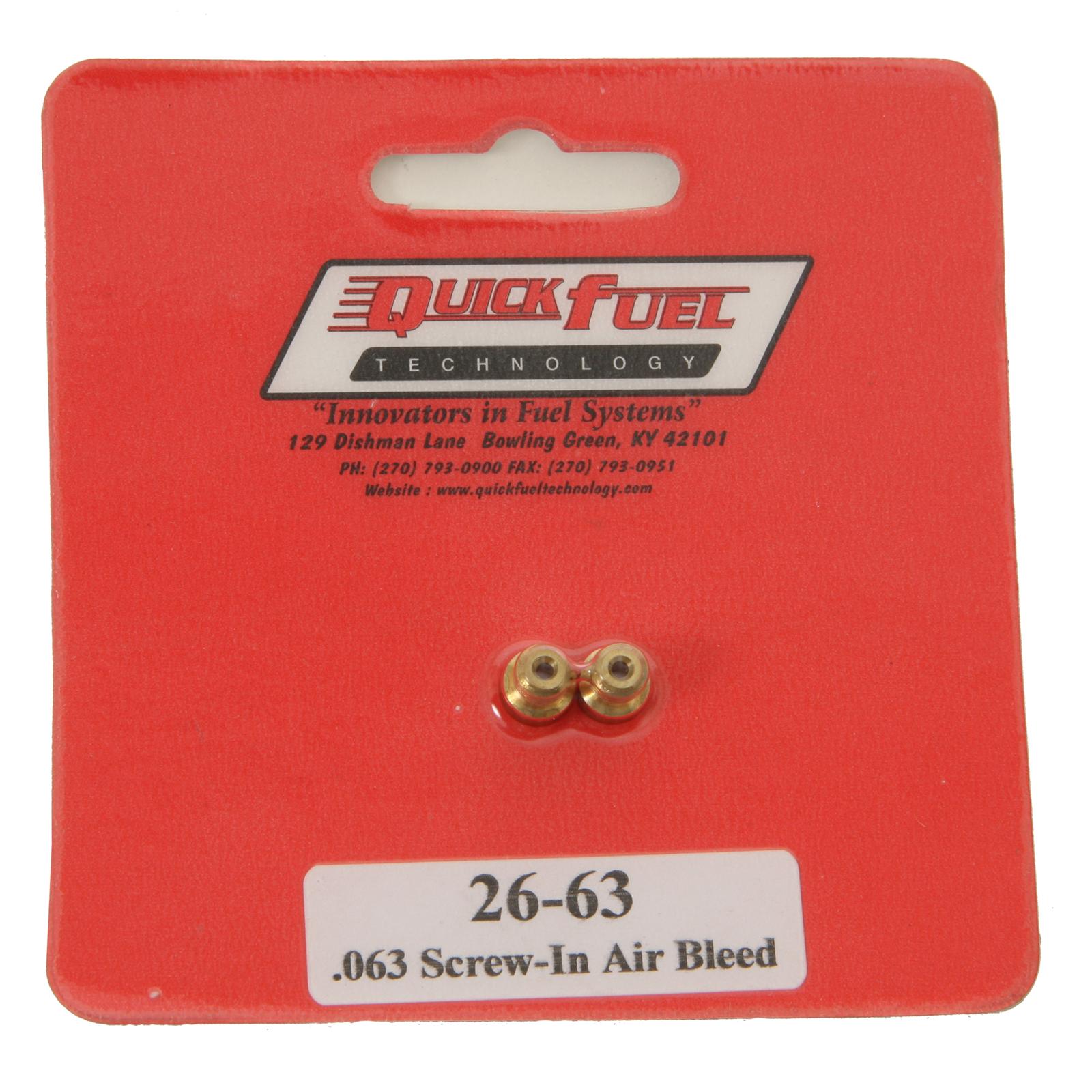 Quick Fuel Air Bleeds 26-63QFT