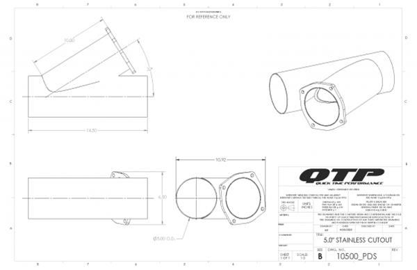 Quick Time Performance Electric Exhaust Cutouts QTEC5XCP1