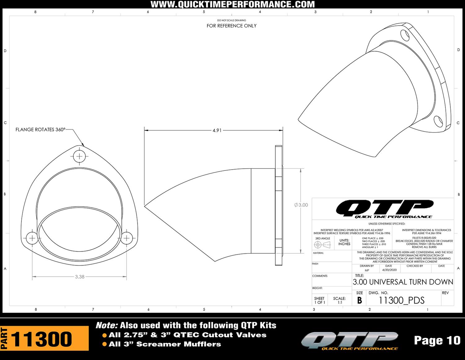 Quick Time Performance Electric Exhaust Cutouts QTEC275DIYT0
