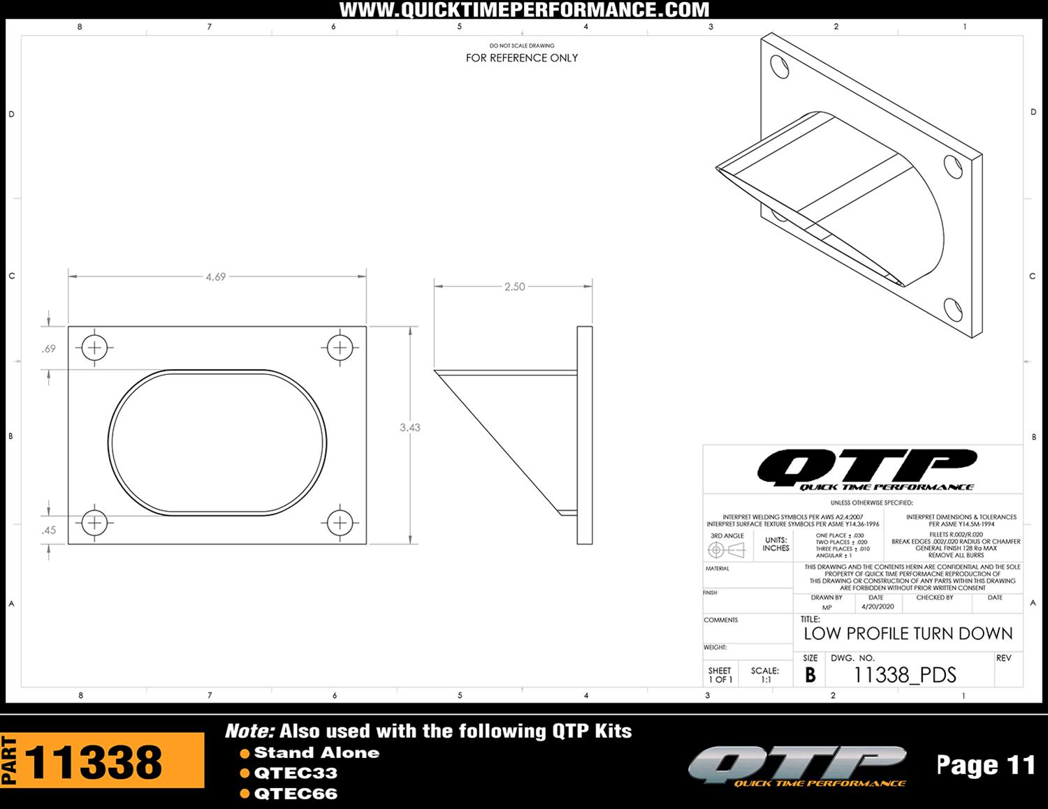 Quick Time Performance Oval Electric Cutouts QTEC66T