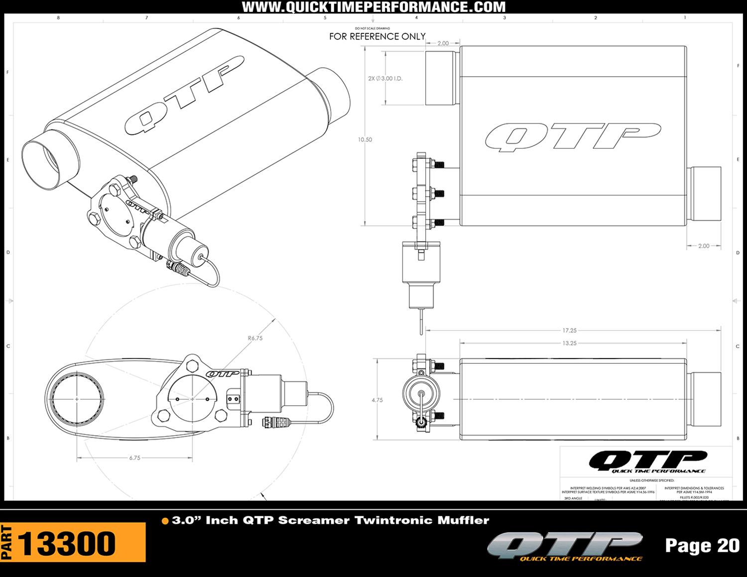 Quick Time Performance Screamer Muffler Kits 13300C