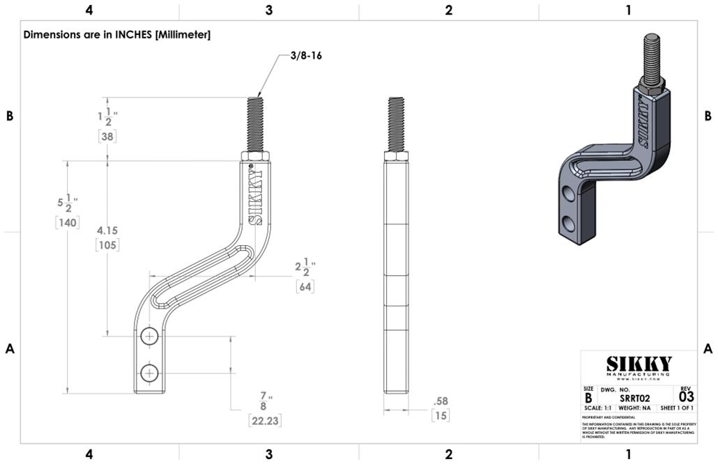 Sikky Manufacturing Kinked Shifter Handles SRRT02