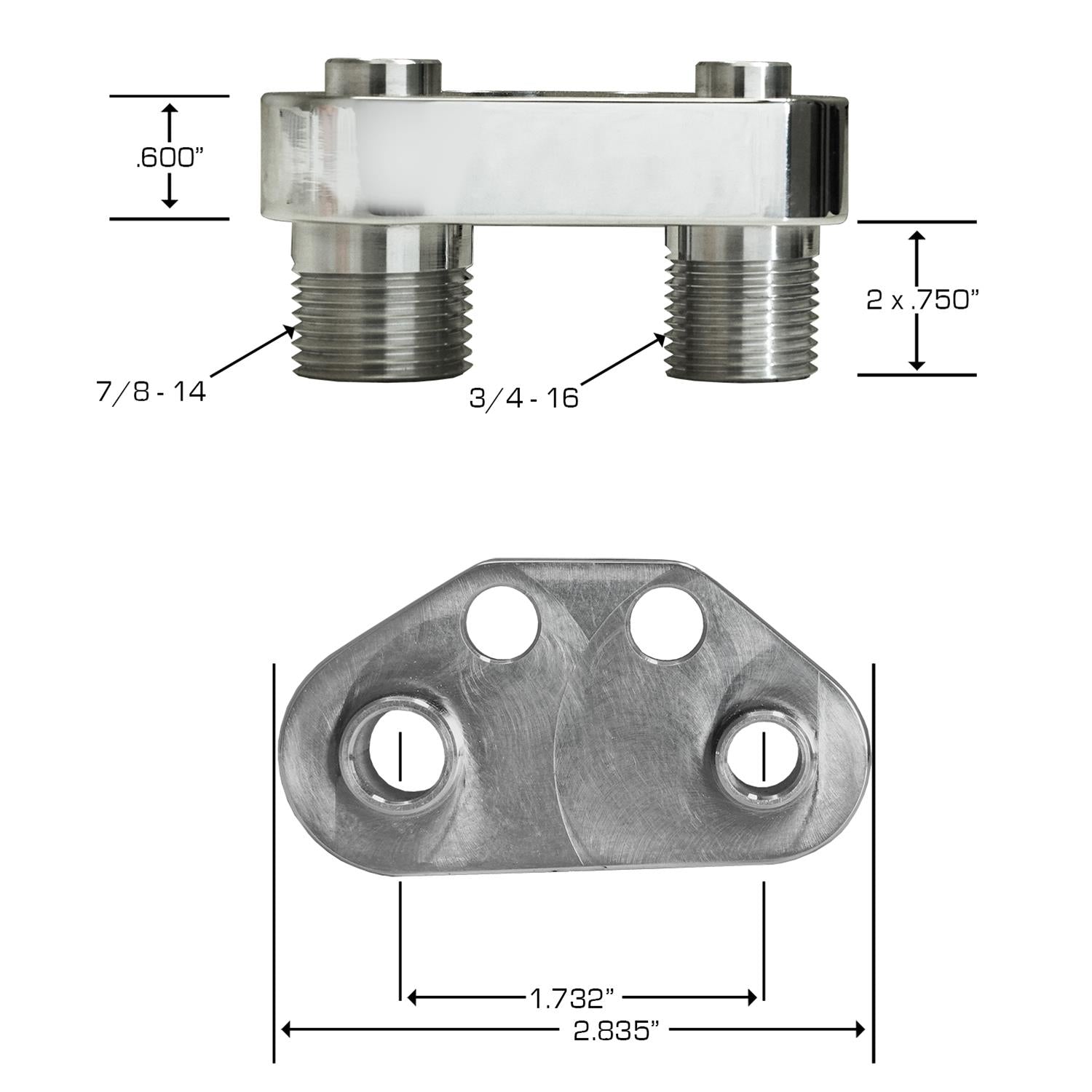 Vintage Air Compressor Adapter Blocks 45004