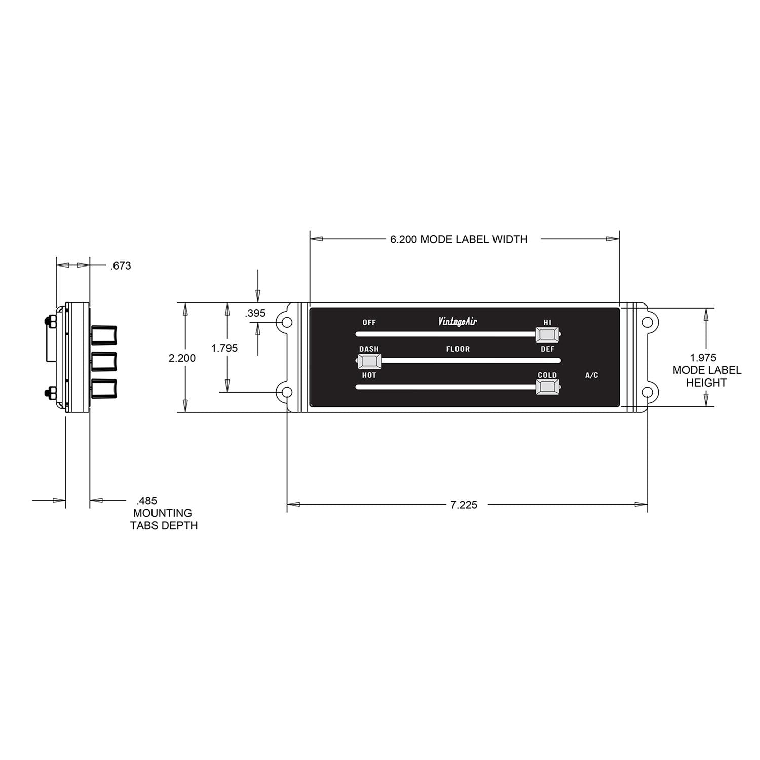 Vintage Air Gen-IV SureFit Control Panel Kits 474150