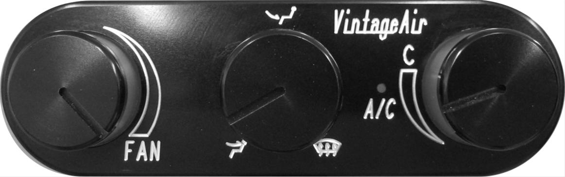 Vintage Air Gen-IV ProLine 3-Knob Control Panels 491223-RUA