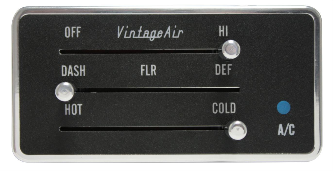 Vintage Air 3-Lever Gen IV ProLine Rectangular Control Panels 491230