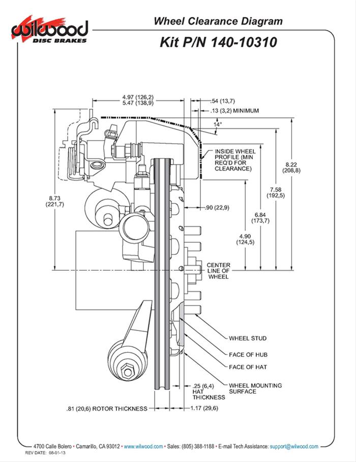 Wilwood Combination Parking Brake Kits 140-10310-DR