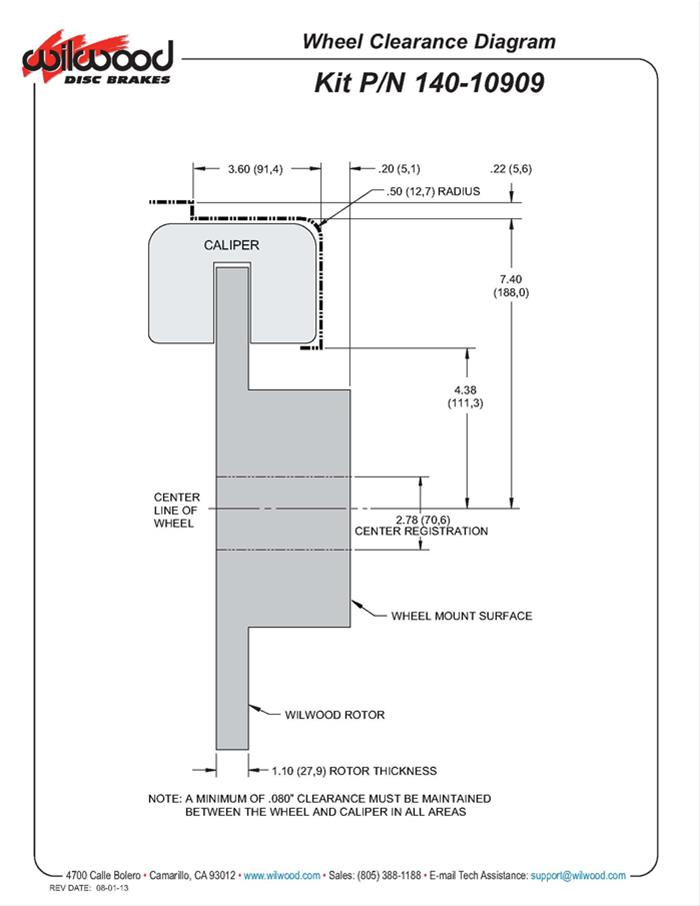 Wilwood Forged Narrow Superlite 4R Big Brake Rear Parking Brake Kits 140-10909-R