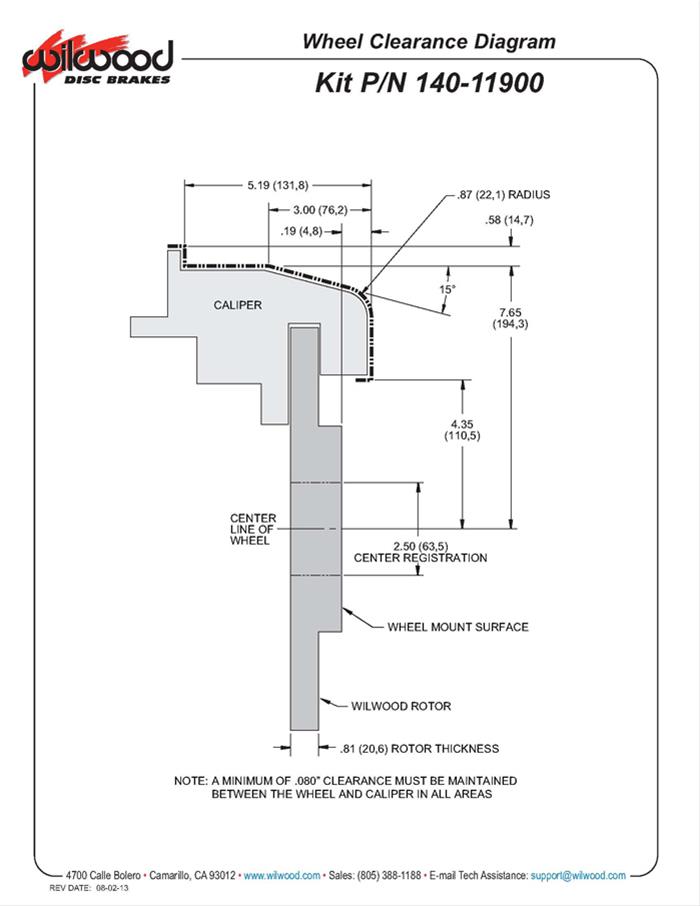 Wilwood Combination Parking Brake Kits 140-11900-DR