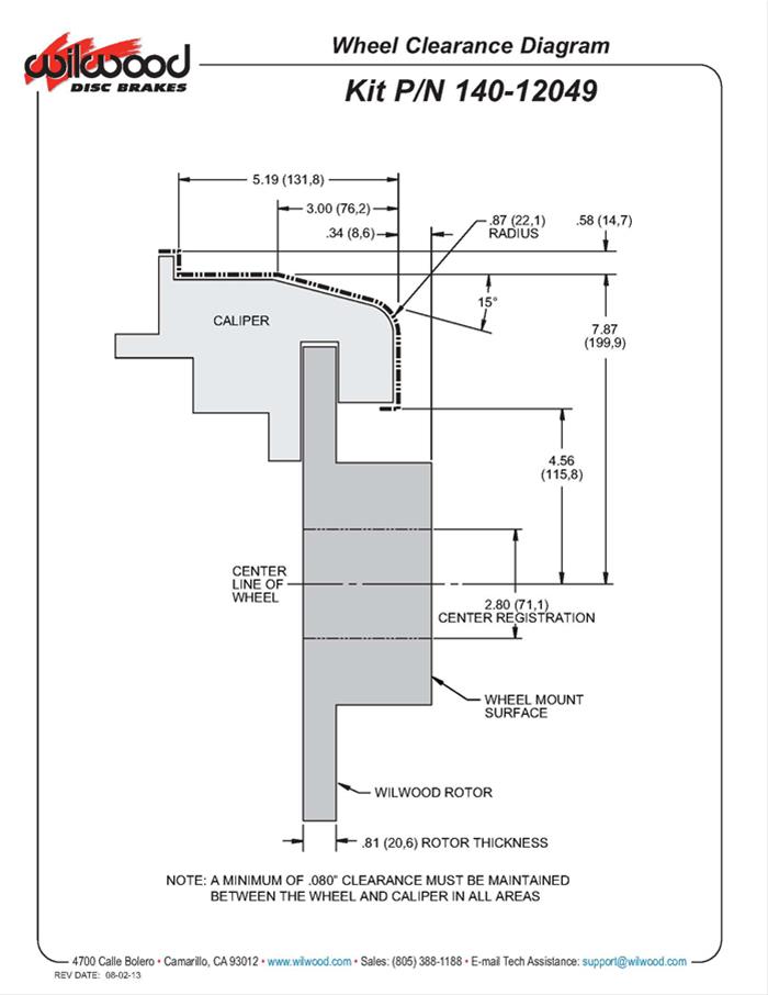 Wilwood Combination Parking Brake Kits 140-12049-R