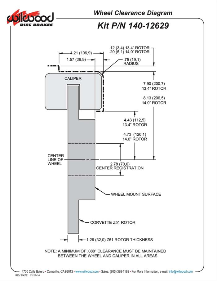 Wilwood AERO6 Radial Mount Caliper Kits 140-12629