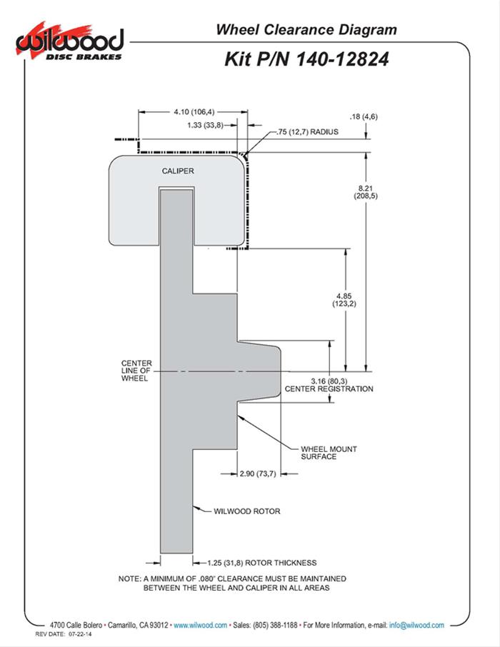 Wilwood AERO6 Big Brake Front Brake Kits 140-12824-D