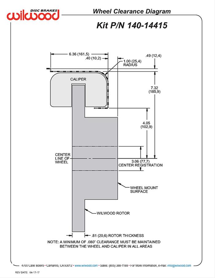 Wilwood MC4 Pro Street Parking Brake Upgrade Kits 140-14415