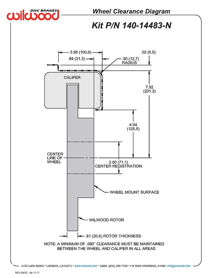 Wilwood Forged Superlite 4R Big Brake Rear Brake Race Kits 140-14483