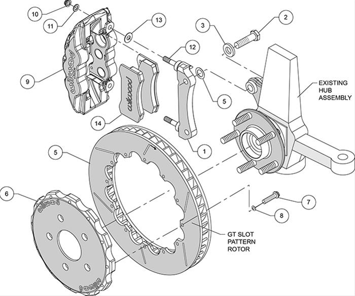 Wilwood AERO6 Big Brake Front Brake Kits 140-14557
