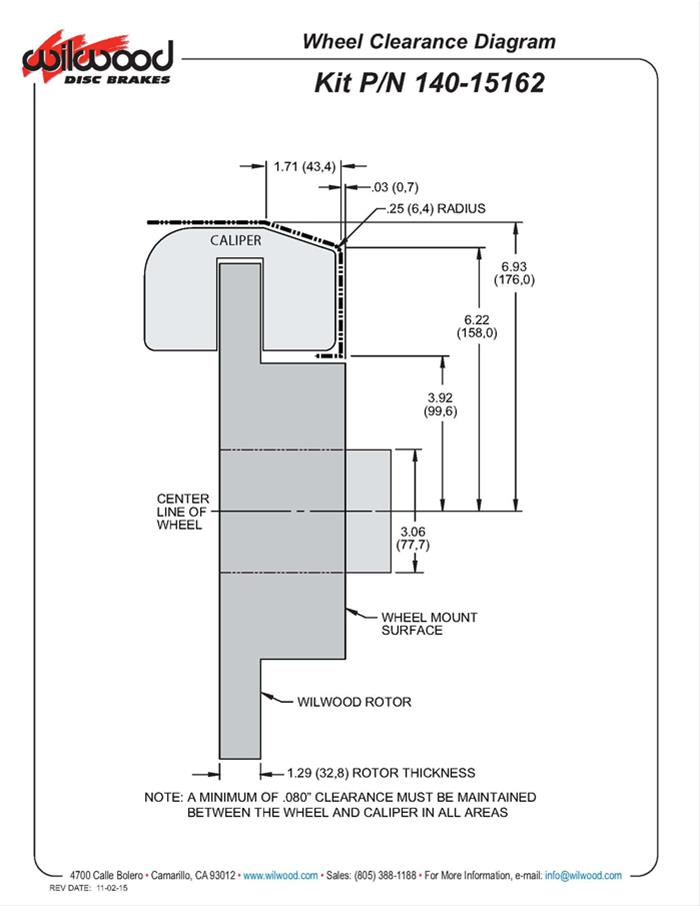 Wilwood Classic Series Dynalite Front Brake Kits 140-15162-R