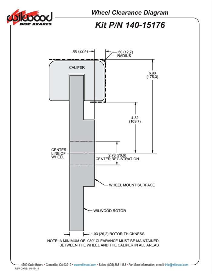Wilwood DPC56 Rear Brake Kits 140-15176-DR
