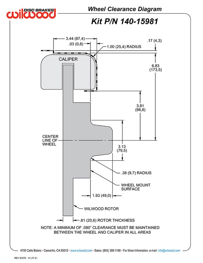 Wilwood DynaPro Radial Big Brake Front Hub Kits 140-15981-D