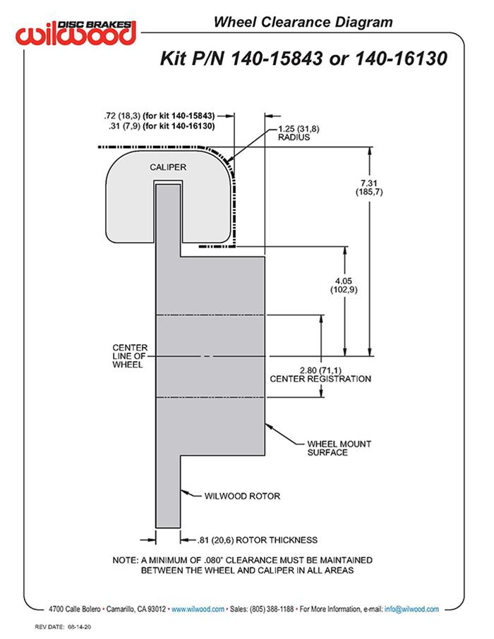 Wilwood Forged Dynalite Rear Electronic Parking Brake Kits 140-16130-DR