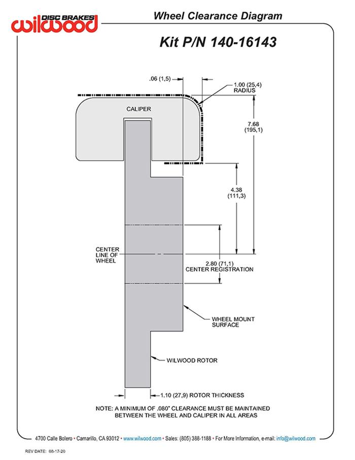 Wilwood Forged Narrow Superlite 4R Big Brake Rear Parking Brake Kits 140-16143