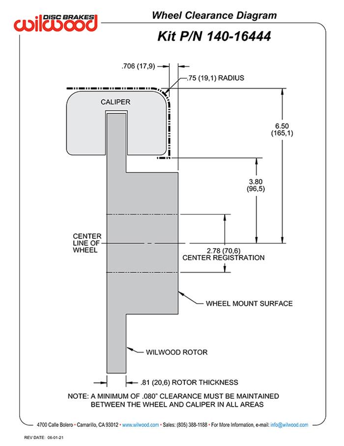 Wilwood Forged DynaPro Low-Profile Rear Parking Brake Kits 140-16444-DR