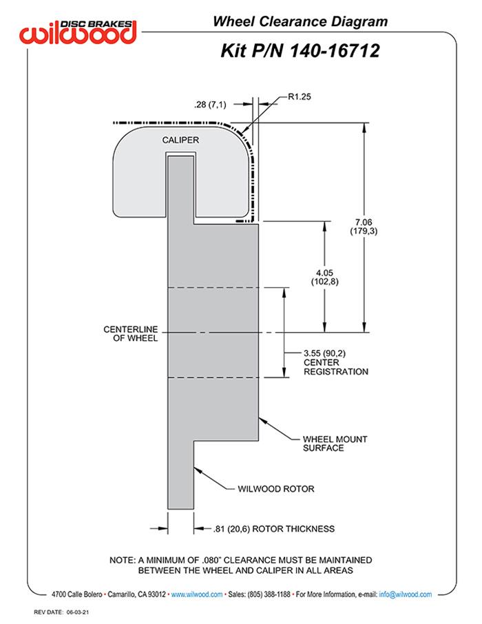 Wilwood Forged Dynalite Rear Parking Brake Kits 140-16712-D