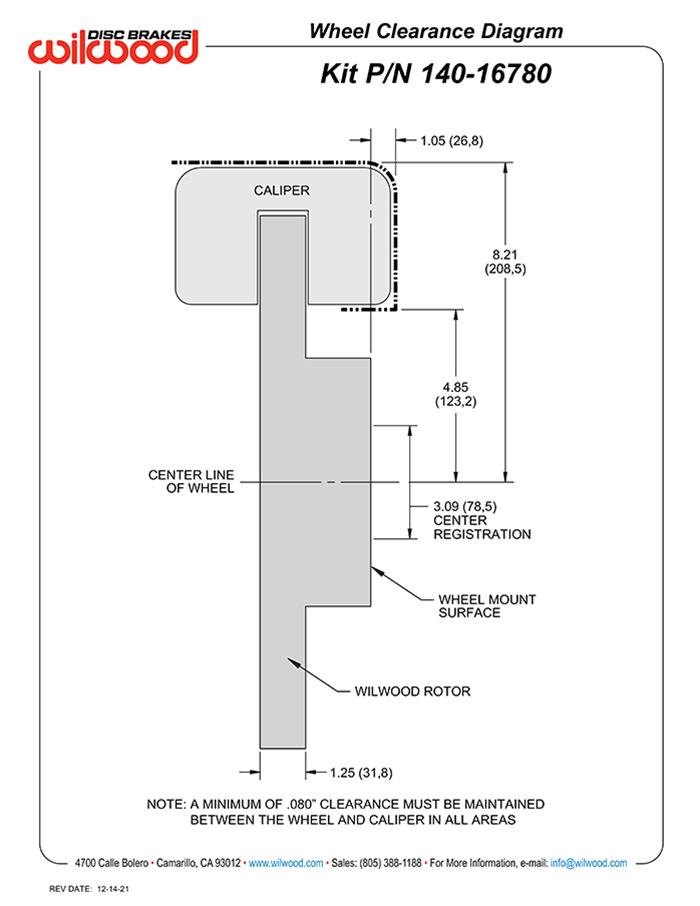 Wilwood AERO6 Big Brake Front Brake Kits 140-16780-R