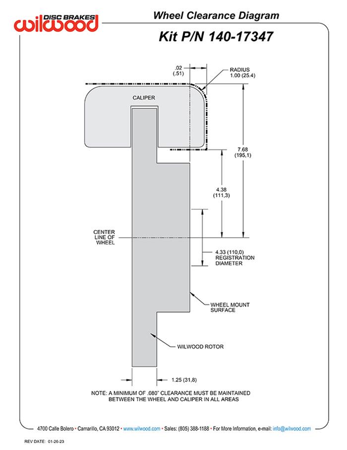 Wilwood Forged Narrow Superlite 6R Big Brake Rear Disc Brake Kits 140-17347
