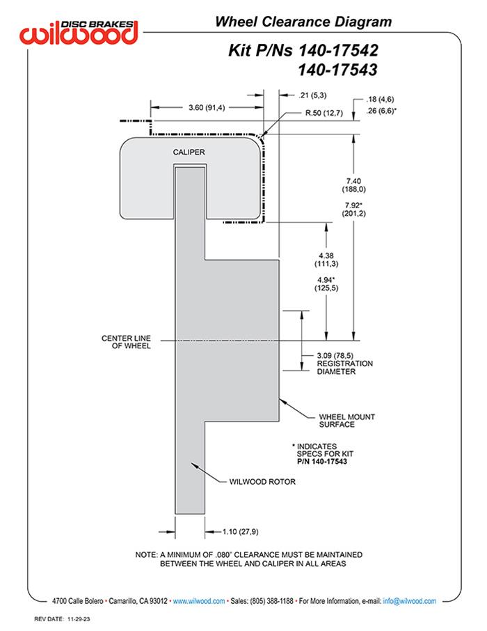 Wilwood Superlite 4R Rear Drum-to-Disc Brake Kits 140-17542-DR