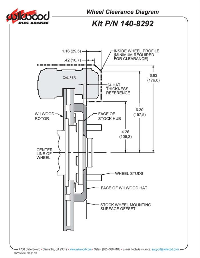 Wilwood DynaPro Radial Big Brake Front Hat Kits 140-8292