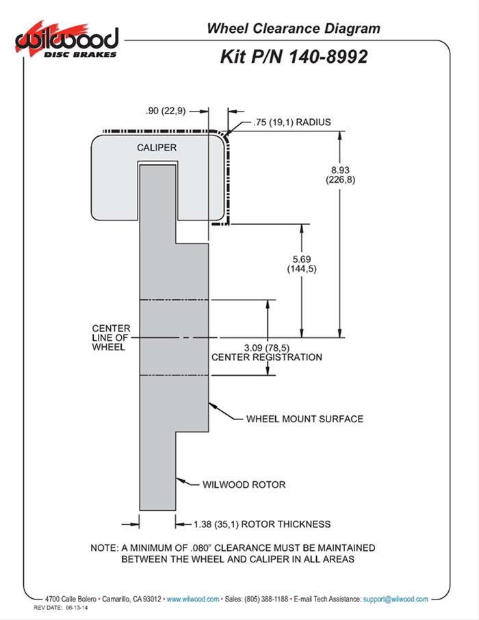 Wilwood TC6R Big Brake Truck Front Brake Kits 140-8992-R