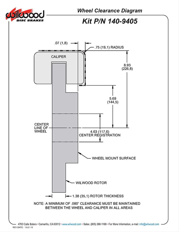 Wilwood TC6R Big Brake Truck Rear Brake Kits 140-9405
