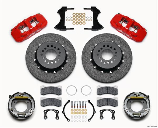 Wilwood AERO4 WCCB Carbon-Ceramic Big Brake Rear Parking Brake Kits 140-13164-CSICR