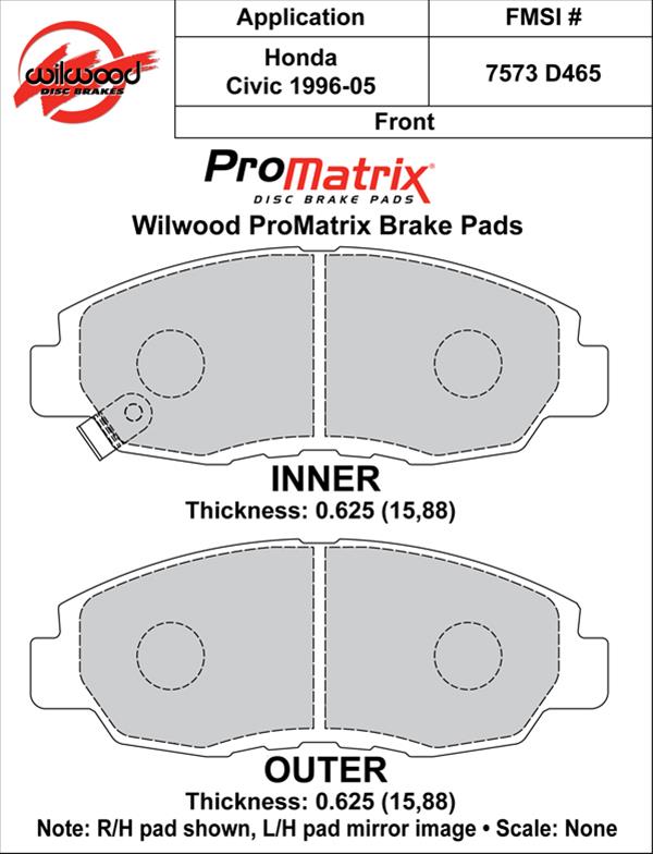 Wilwood ProMatrix Brake Pads 150-D0465K