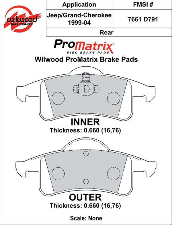 Wilwood ProMatrix Brake Pads 150-D0791K