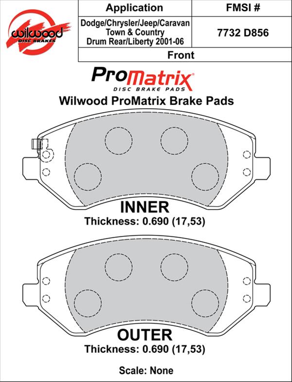Wilwood ProMatrix Brake Pads 150-D0856K