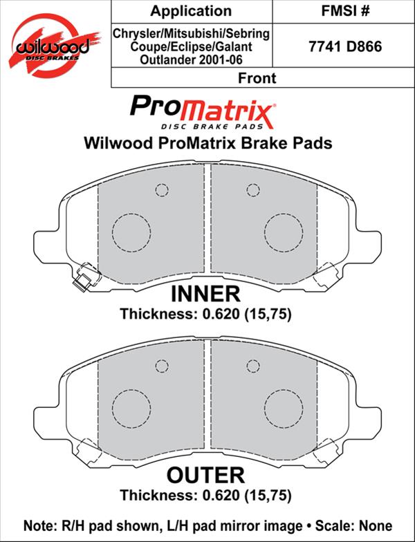 Wilwood ProMatrix Brake Pads 150-D0866K