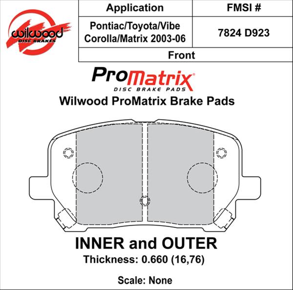 Wilwood ProMatrix Brake Pads 150-D0923K