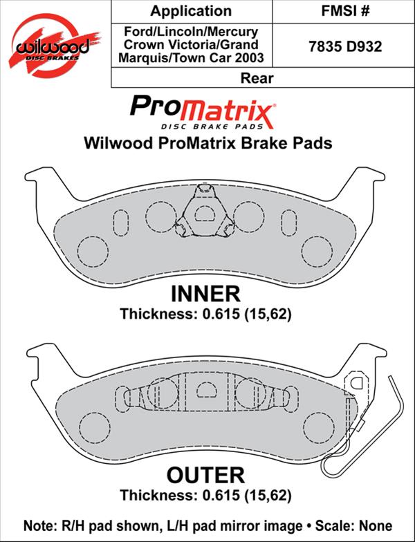 Wilwood ProMatrix Brake Pads 150-D0932K