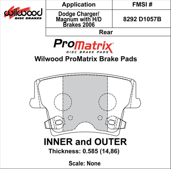 Wilwood ProMatrix Brake Pads 150-D1057K