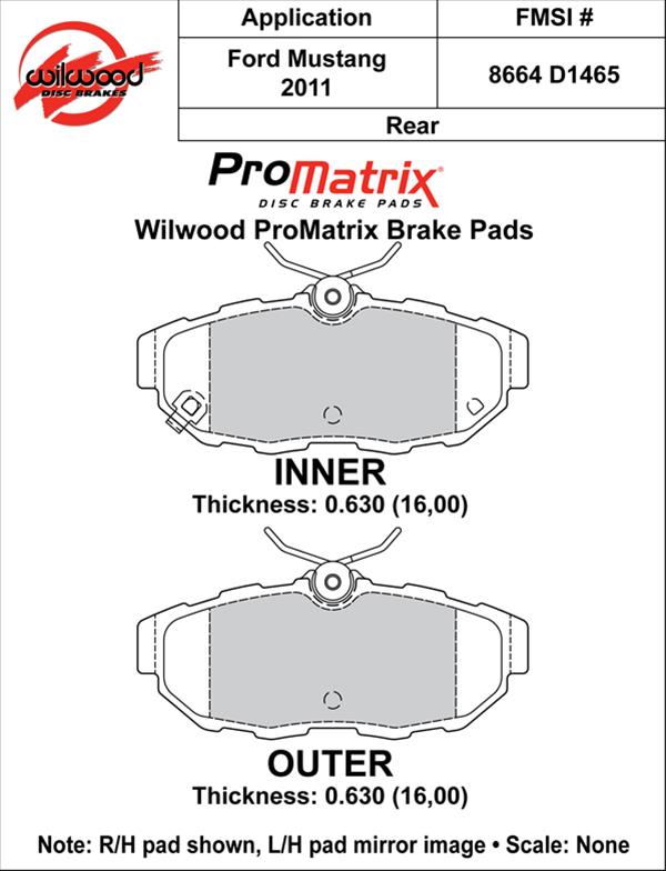 Wilwood ProMatrix Brake Pads 150-D1465K