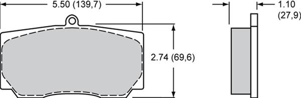 Wilwood PolyMatrix A Compound Brake Pads 15A-5741K-B
