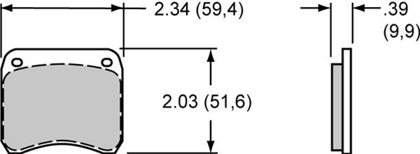 Wilwood PolyMatrix H Compound Brake Pads 15H-8305K