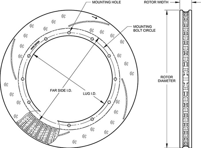 Wilwood SRP Drilled Performance Brake Rotors 160-16995-BK