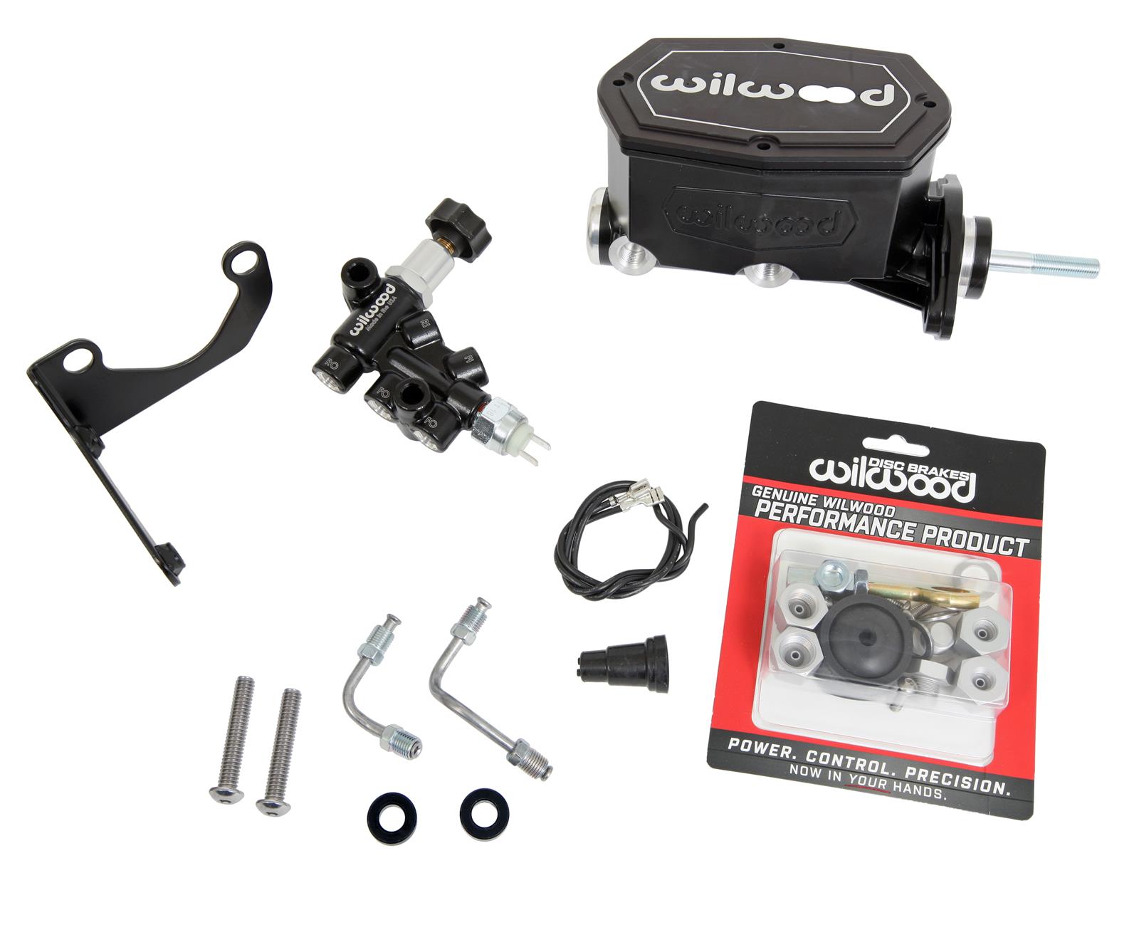 Wilwood Aluminum Tandem Compact Master Cylinder Kits 261-15664-BK