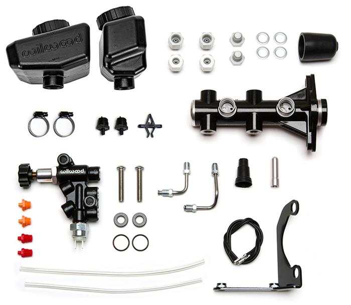 Wilwood Remote Tandem Master Cylinder Kits with GM-Style Angled Reservoirs 261-16962-BK