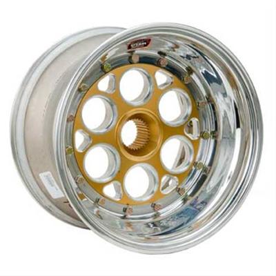 Weld Racing Magnum Midget Spline Gold Anodized Wheels 734-31052