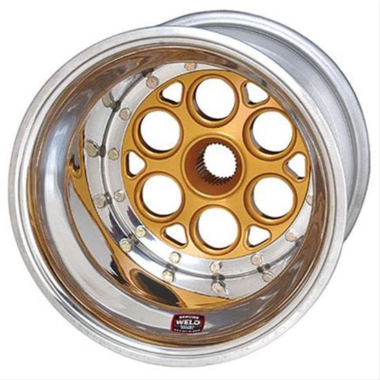 Weld Racing Magnum Sprint Spline Gold Anodized Wheels 735-51534